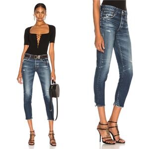 MOUSSY Vintage Comfort Velma Skinnyin Dark Blue Size 29